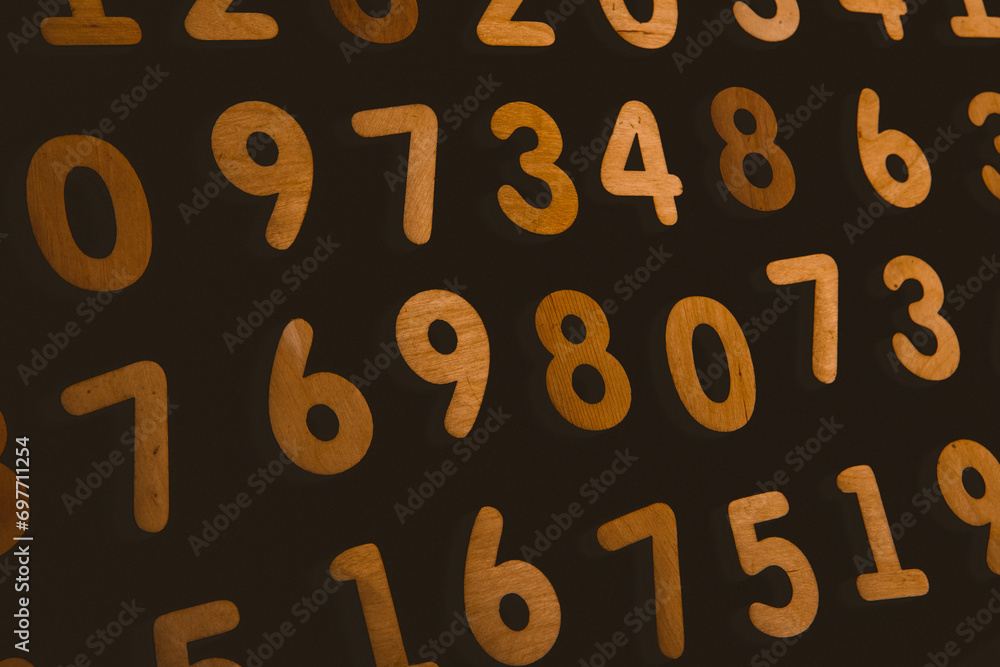 Poster background or texture of numbers. finance data concept. mathematic. banking or currency. business an