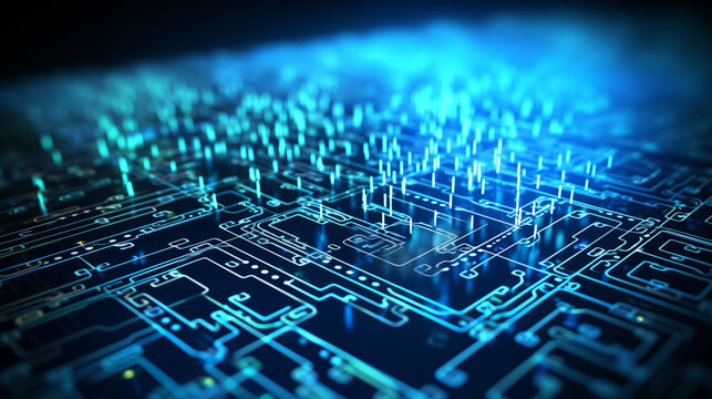 An illustration of a 3D encrypted code securing sensitive data, 3d security, blurred background, with copy space