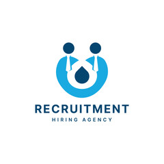Recruitment agency Logo design creative minimal modern concept