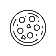 Pizza, linear icon. Line with editable stroke