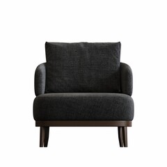 armchair isolated on white background, interior furniture, 3D illustration, cg render