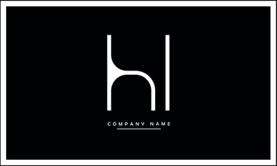 HI, IH, H, I Abstract Letters Logo Monogram