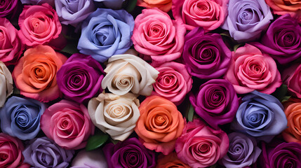 Backdrop of colorful roses, 
