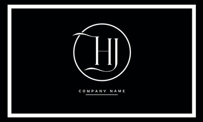 HJ, JH, H, J Abstract Letters Logo Monogram