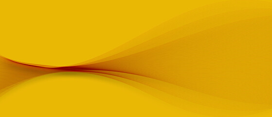 Modern yellow wave curve abstract background
