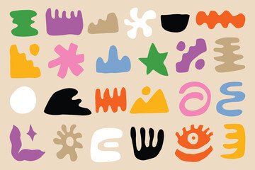 abstract shape element hand drawn vector