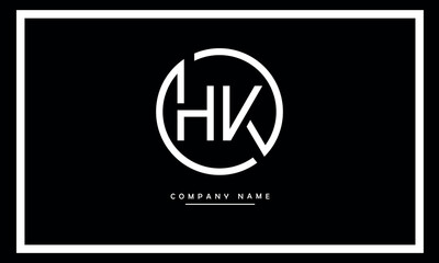 HK, KH, H, K Abstract Letters Logo Monogram - obrazy, fototapety, plakaty