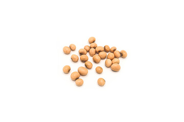 Soybeans isolated on white background