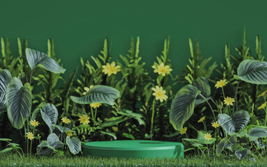 Luxury elegance podium illustration, showcase background for product presentation