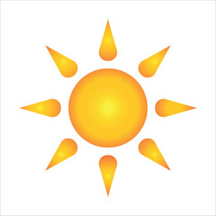 sunny icon simple and aesthetic design art eps 10