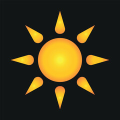 sunny icon simple and aesthetic design art eps 10