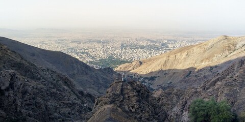 view of a city from the top of mountain