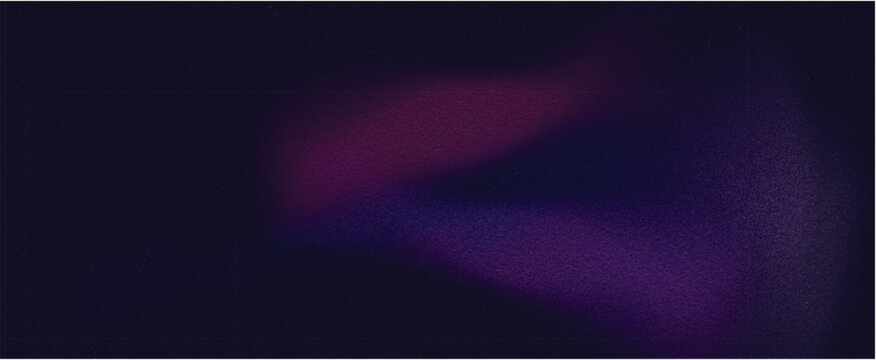 Abstract colorful gradient  background with deep purple and dark blue color. Grainy noise texture cover, banner, header wallpaper, design.