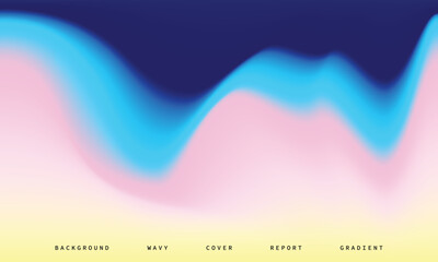 Colorful wavy gradient mesh background. Abstract fluid color gradation backdrop. Modern blurred liquid design for poster, banner, cover, presentation, landing page, or leaflet.