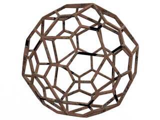 Wireframe Shape Pentagonal Hexecontahedron 3D print model