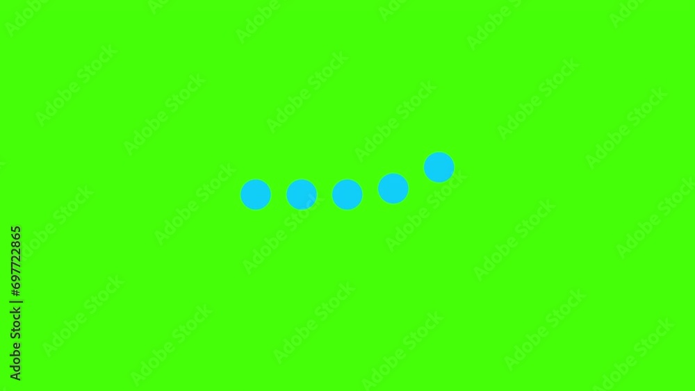 Wall mural dots loading bar and typing in progress animation on green screen chromakey 4k