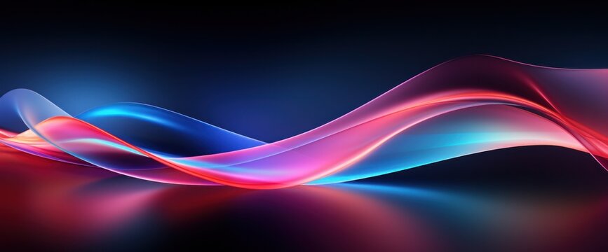 wave, line, art, curve, design, flow, motion, smooth, flowing, gradient. abstract art background image with smooth lines red and blue color motion curve mix it, likes liquid via ai generate.
