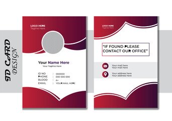 Modern  vector abstract id cards template concept.