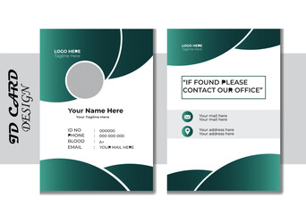Modern and creative corporate company employee id card template. 