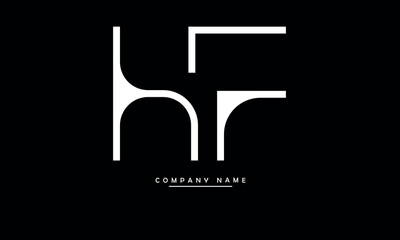 HF, FH, H, F Abstract Letters Logo Monogram
