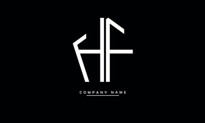 Obraz premium HF, FH, H, F Abstract Letters Logo Monogram