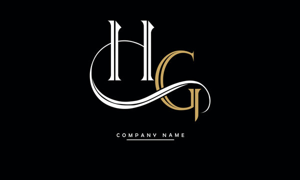 HG, GH, H, G Abstract Letters Logo Monogram