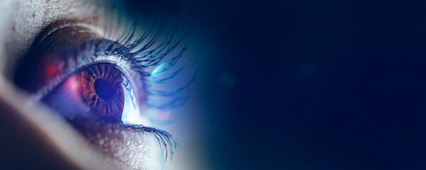 woman's eyes shot very close