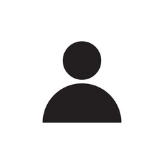 Monochrome icon. User Icon in trendy flat style 
People and person icon. people icon with modern flat design. People vector icon isolated on white background