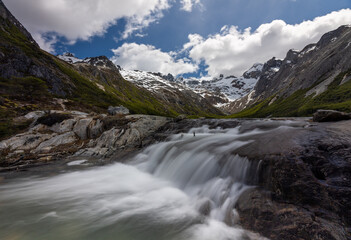 Fototapeta na wymiar Mountain Stream running from High Altitude Lake
