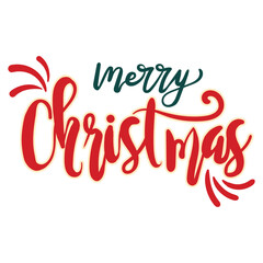 Merry Christmas Lettering Illustration