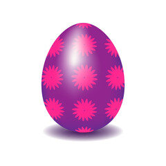 Easter Easter egg vector illustration. Colorful floral 3d egg in festive print for Easter holiday egg hunt decoration. Vector illustration.