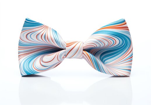 a bow tie with a swirl pattern