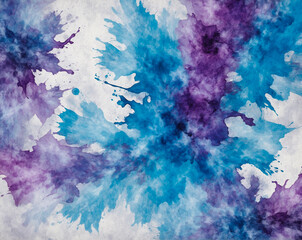 Fototapeta na wymiar Purple and blue splashes of colors background