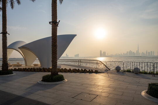 View of Dubai Skyline from Creek Harbor