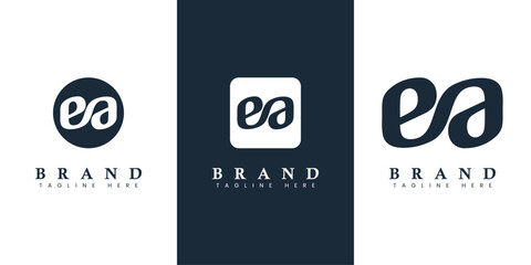 Modern and simple Lowercase EA Letter Logo, suitable for business with EA or AE initials. - obrazy, fototapety, plakaty