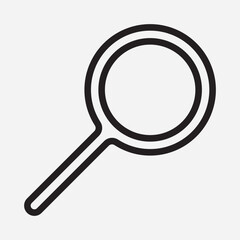 Search magnifying glass flat icon. search icon vector, search icon button, Magnifier icon for apps and websites.  