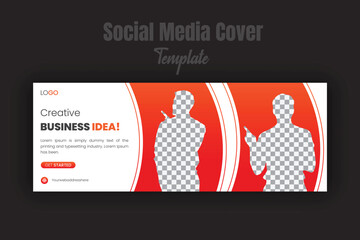Best business marketing agency social media cover template suitable for similar landing page design, web banner or timeline cover graphic design with amazing abstract gradient color shapes