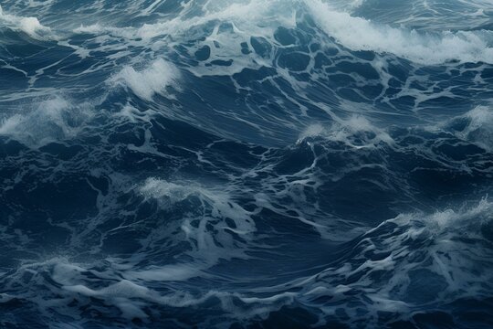 An agitated ocean depicted in a computer-generated visual. Generative AI