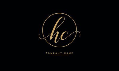 HC, CH, H, C Abstract Letters Logo Monogram