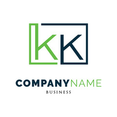 Initial Letter KK Icon Logo Design Template