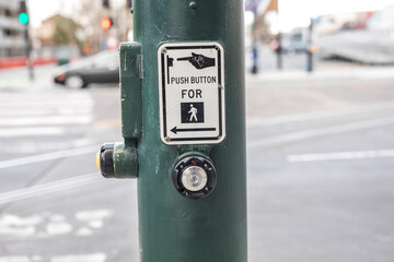 push button for crosswalk sign pedestrian traffic button