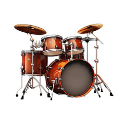 Drum set isolated on a transparent background