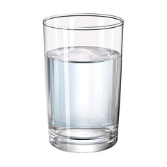 Glass of water isolated on transparent background