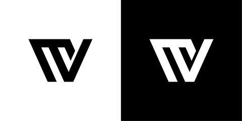 vector logo mv abstract - obrazy, fototapety, plakaty