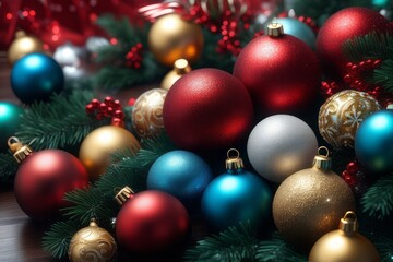christmas tree and gifts created with generative AI software