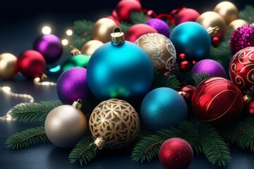 christmas tree and gifts created with generative AI software