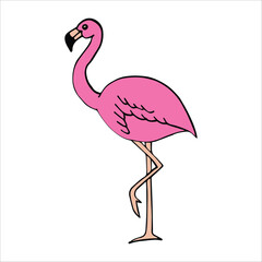 Stylish , fashionable  and awesome Flamingo art and illustrator