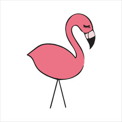 Stylish , fashionable  and awesome Flamingo art and illustrator