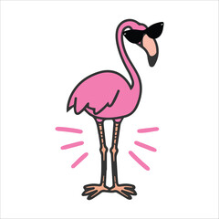 Stylish , fashionable  and awesome Flamingo art and illustrator