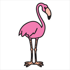 Stylish , fashionable  and awesome Flamingo art and illustrator